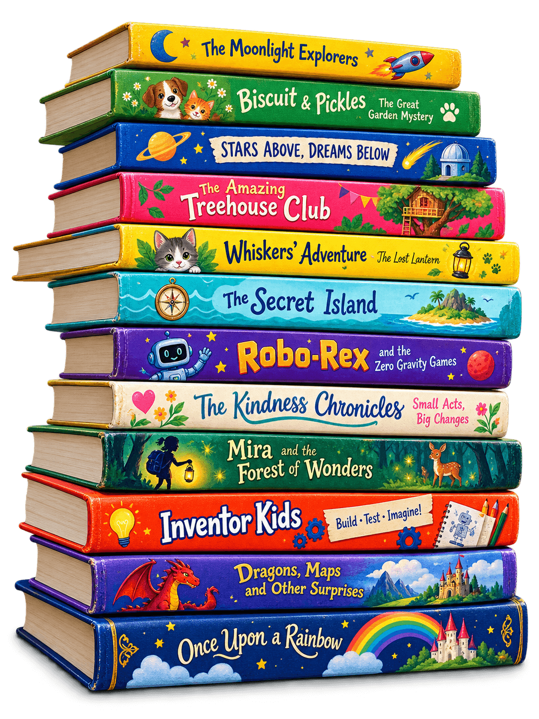Stack of published books