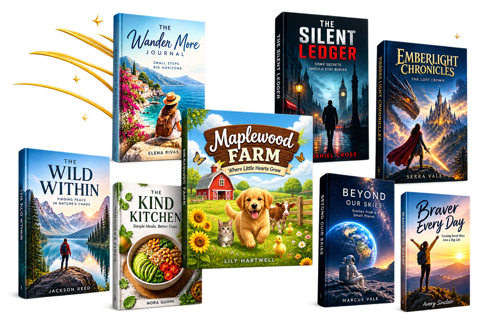 Featured book covers