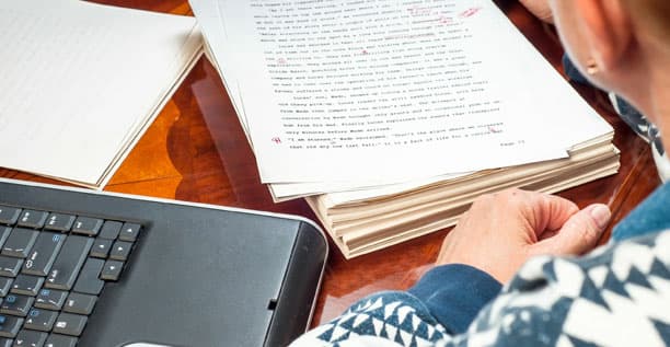 Professional book editing workspace